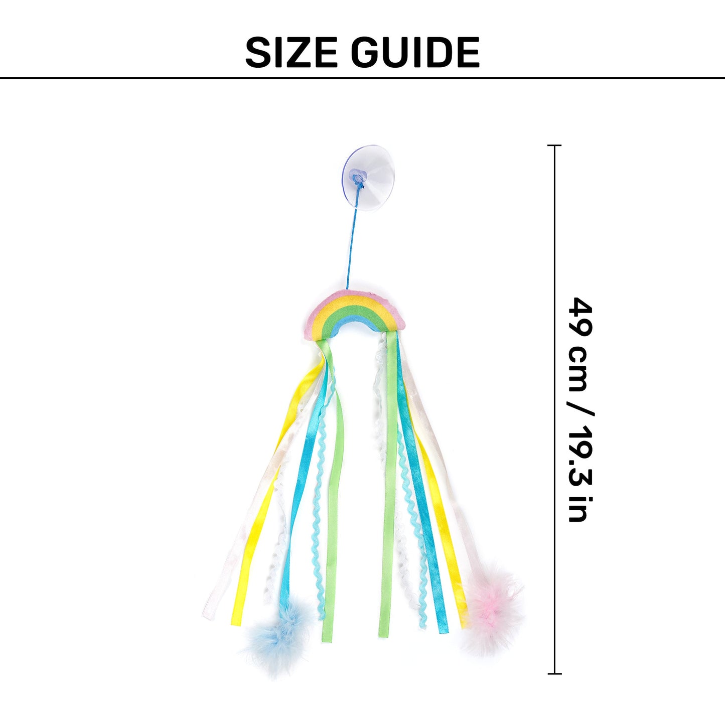 HUFT Dancing Rainbow Teaser Wand Toy With Catnip For Cat