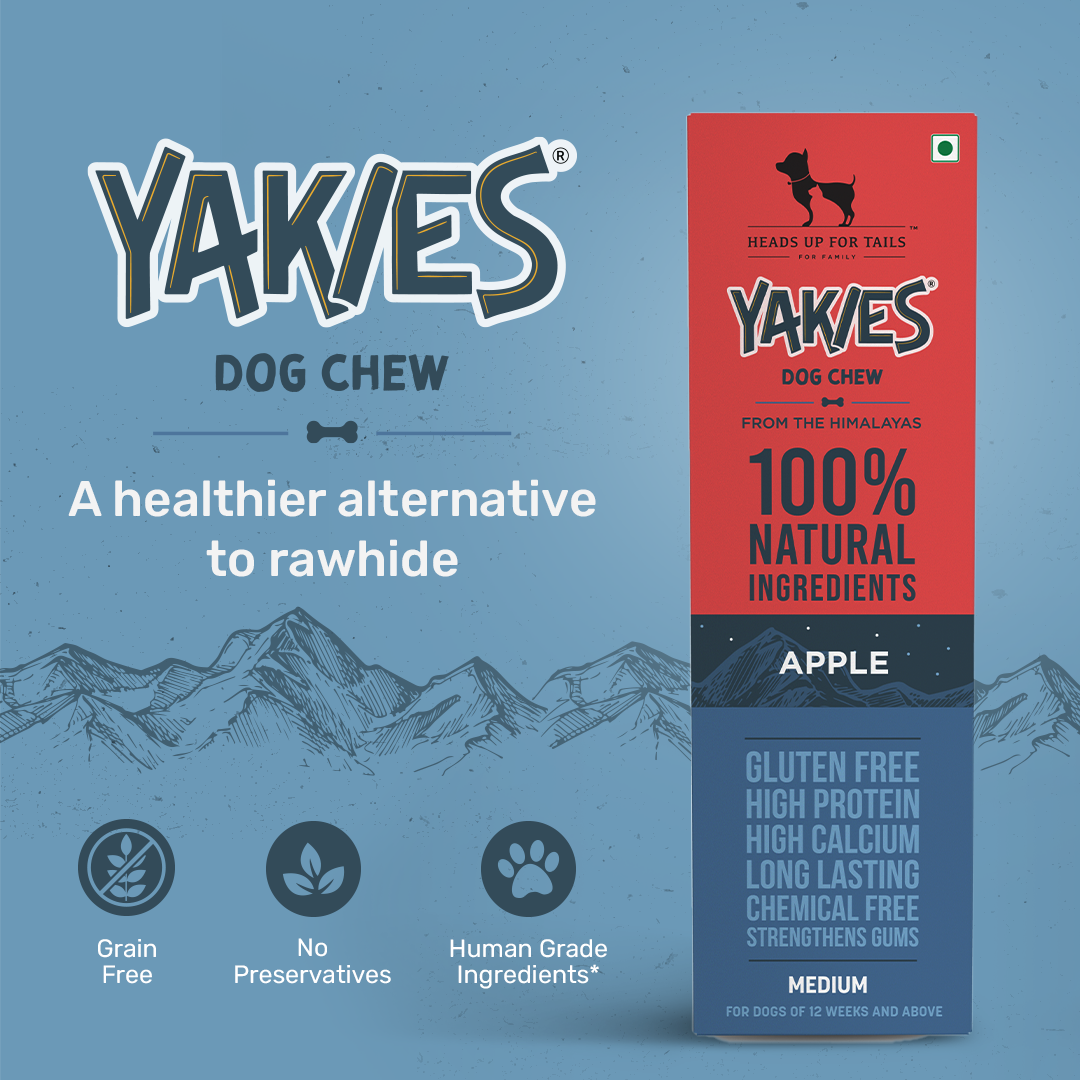 HUFT Yakies 100% Natural & Vegetarian Apple Chew Bone For Dog