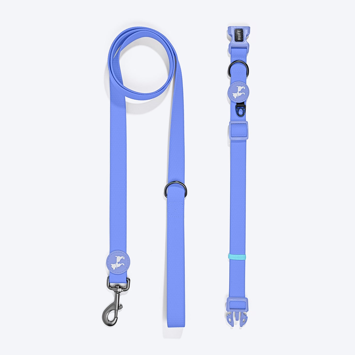 HUFT Hive Harmony Waterproof Collar And Leash Set For Dog - Blue