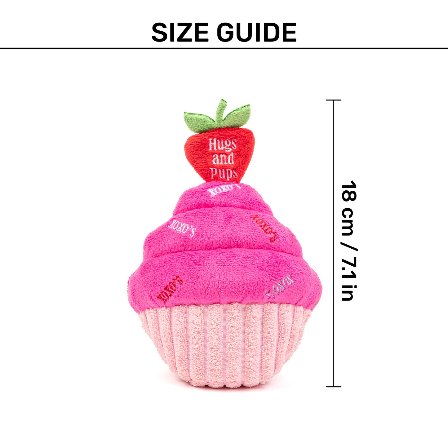 HUFT Cupcake Of Love Squeaky Plush Toy For Dog