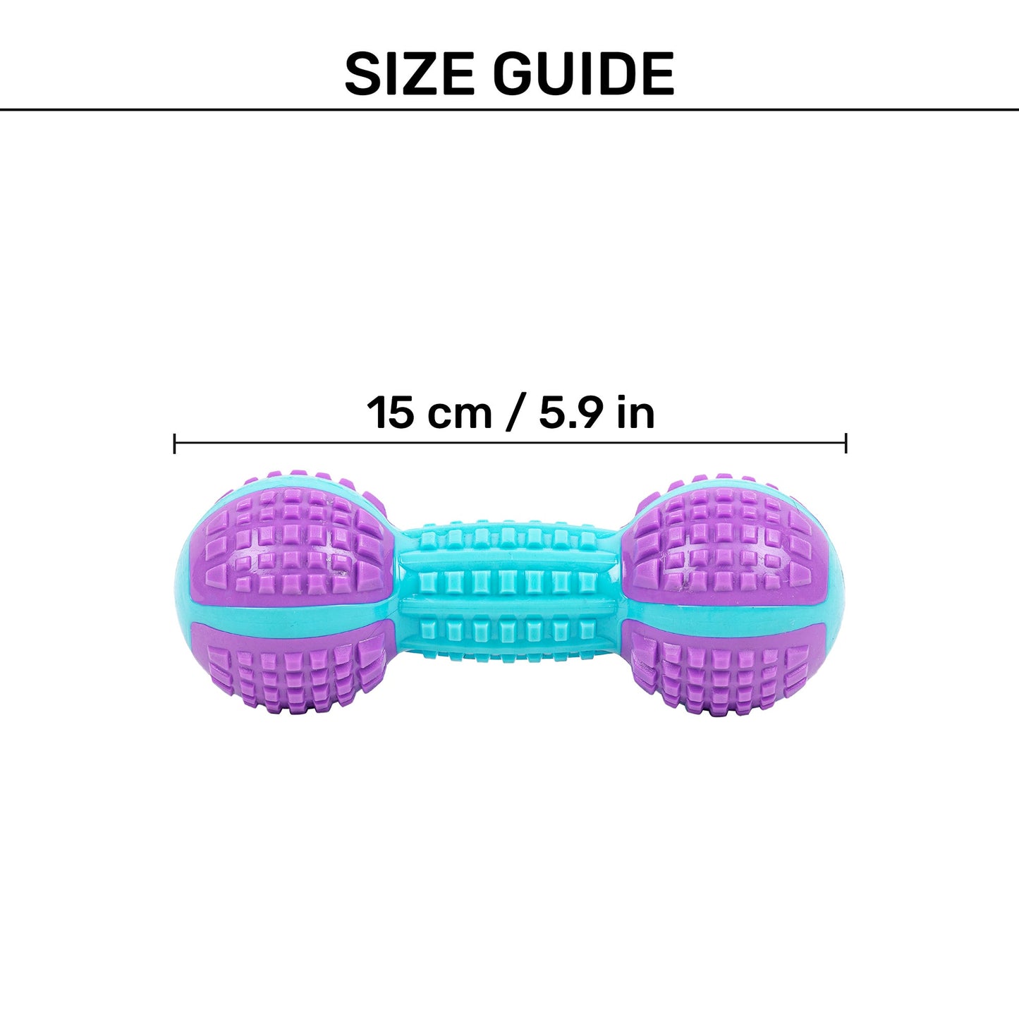 Dash Dog Gnaw & Go Squeaky Toy For Dog - Purple & Blue