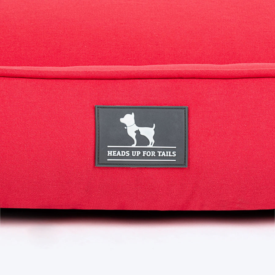 HUFT Teddy Classic Lounger Dog Bed - Red