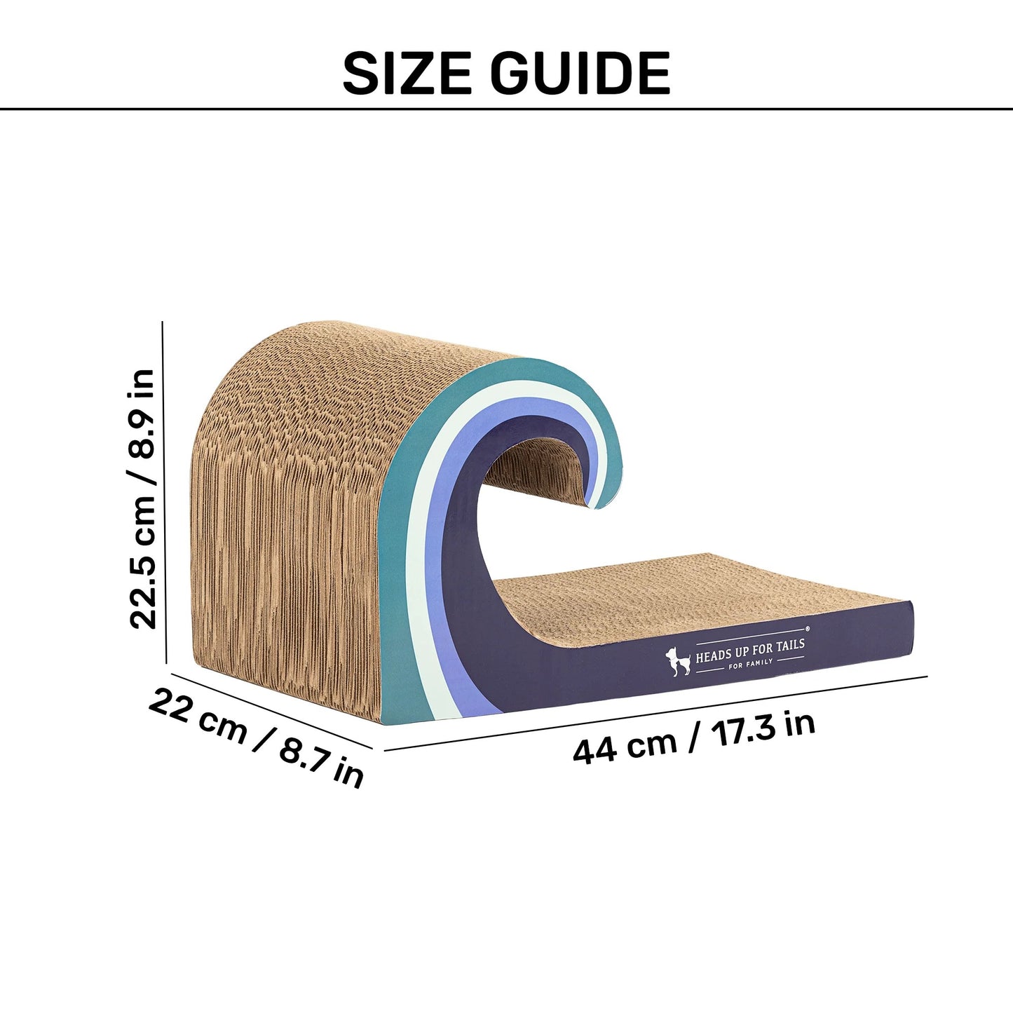 HUFT Tidal Wave Scratcher For Cat - Blue