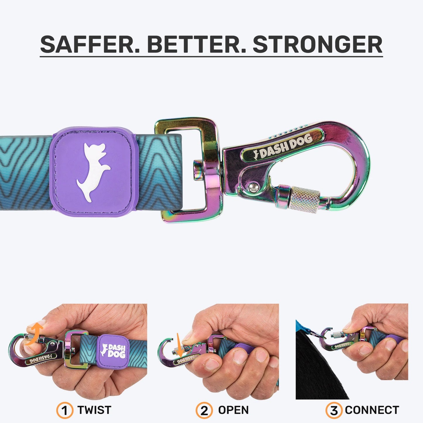 Dash Dog Trail Tails Waterproof Collar & Leash Set For Dog - Blue
