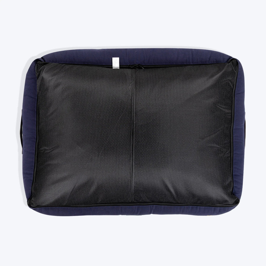 HUFT Giraffe Classic Lounger Bed For Dog - Grey & Navy