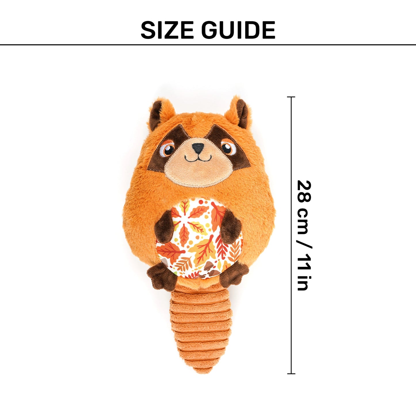 HUFT Reggie The Raccoon Squeaky Toy For Puppy