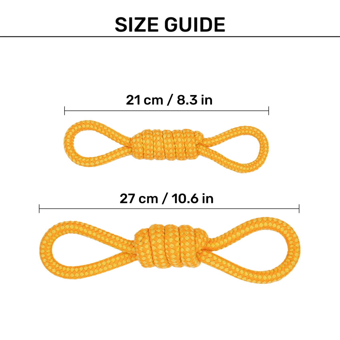 Dash Dog Tugster Rope Toy For Dog - Yellow & Orange