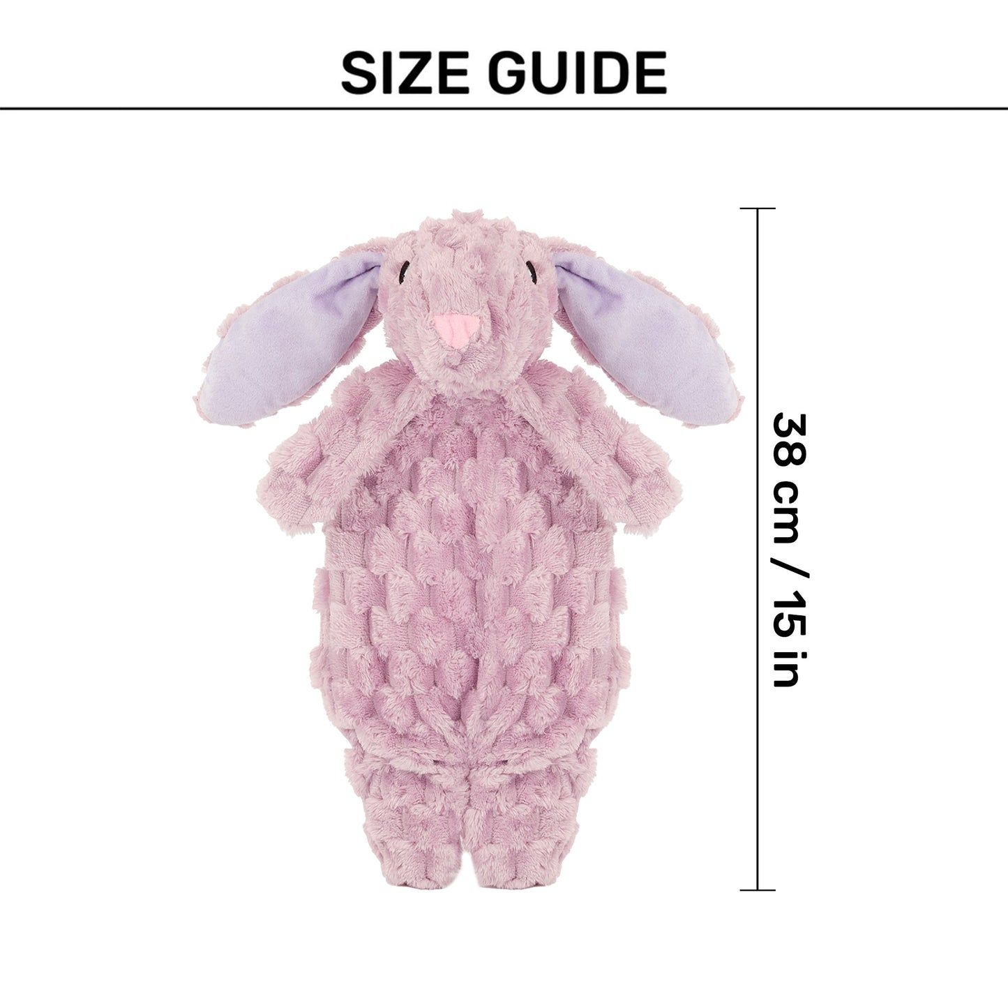HUFT Crinkly Bunny Toy For Dog