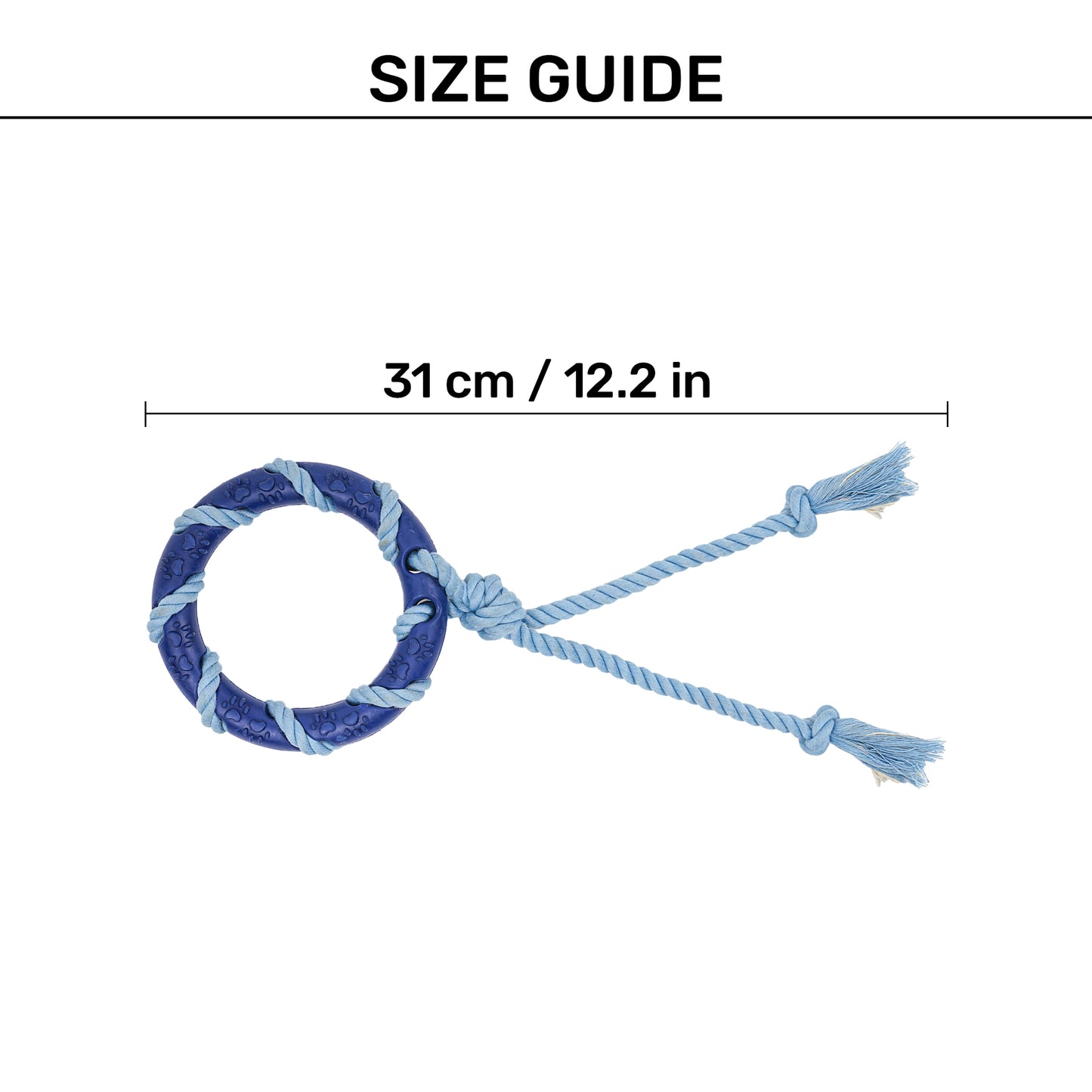 Dash Dog Disc Tugger Rope Toy For Dog - Navy Blue