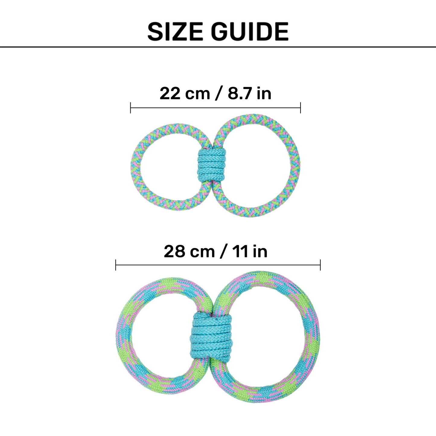 Dash Dog Double Tugger Rope Toy For Dog - Multicolor