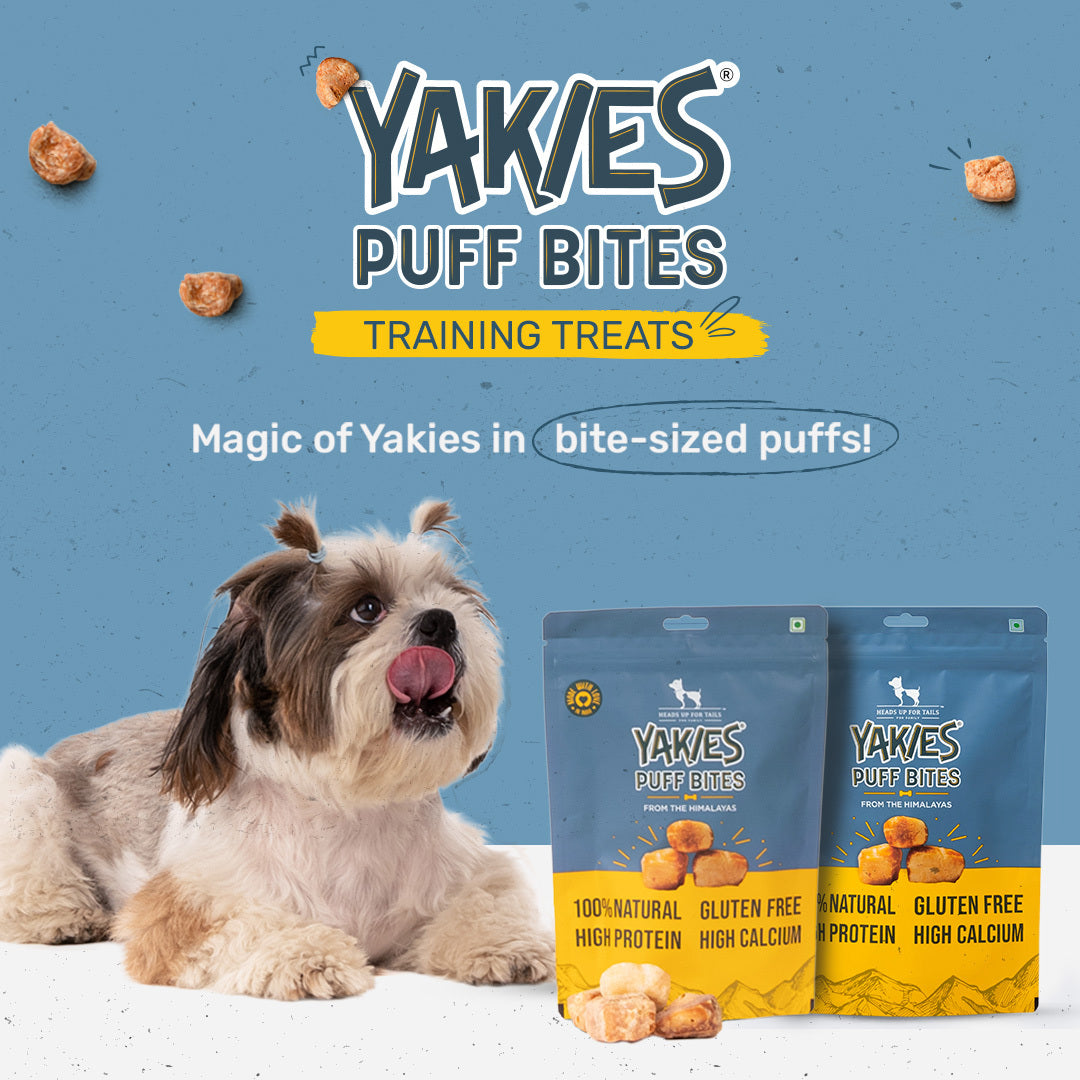 HUFT Yakies Puff Bites 100% Natural Gluten Free Treat For Dogs - 70 gm