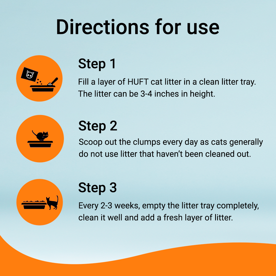 HUFT Cat Litter (Natural & Clumping) - Lavender Scented - 10 kg