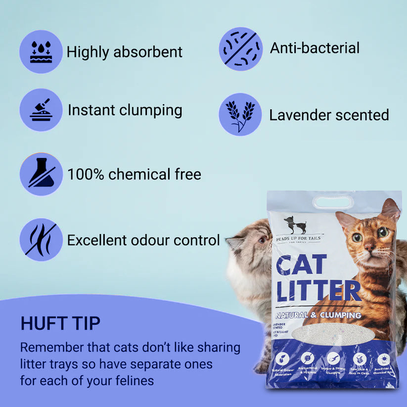 HUFT Natural & Clumping Cat Litter - Lavender - 5 kg