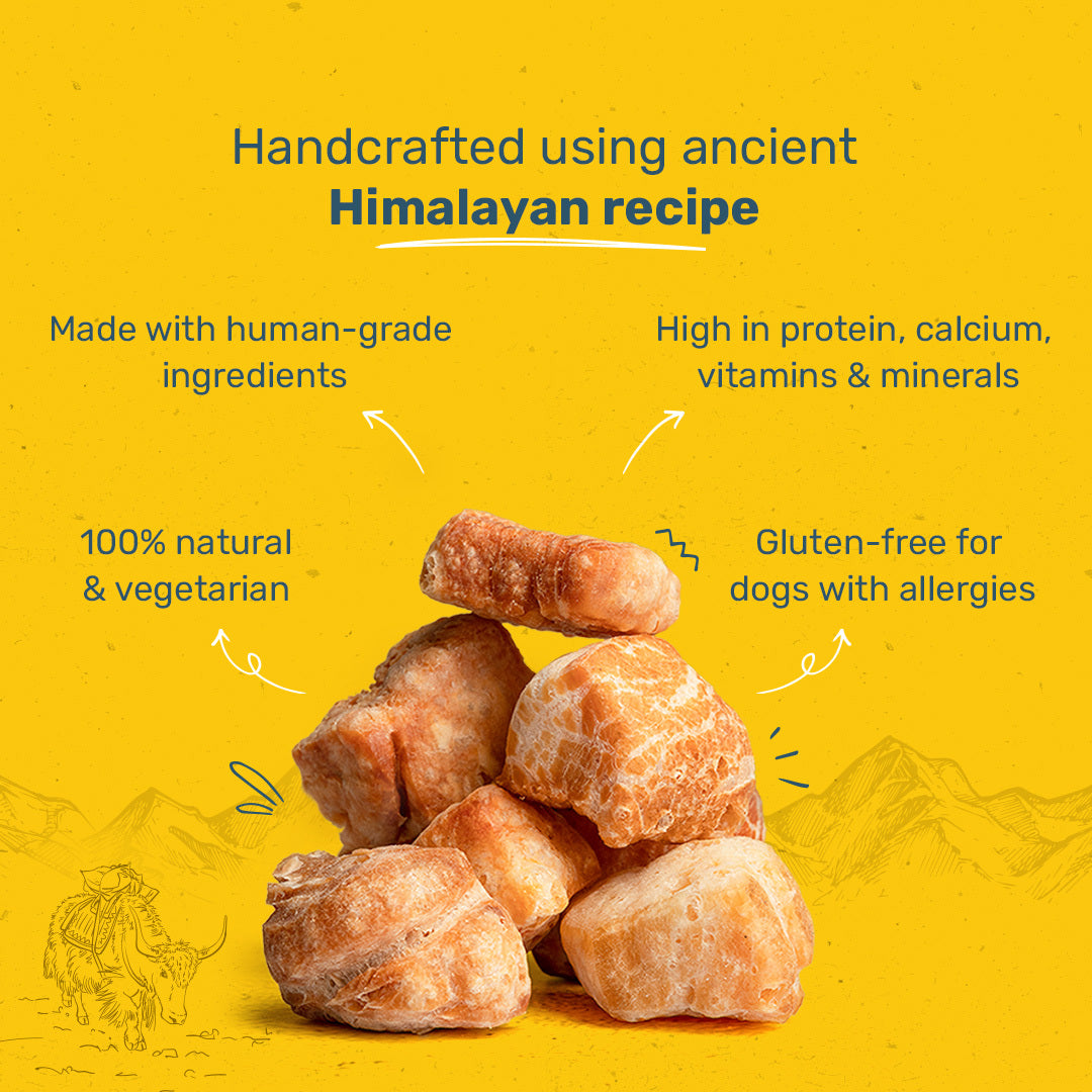 HUFT Yakies Puff Bites 100% Natural Gluten Free Treat For Dogs - 70 gm