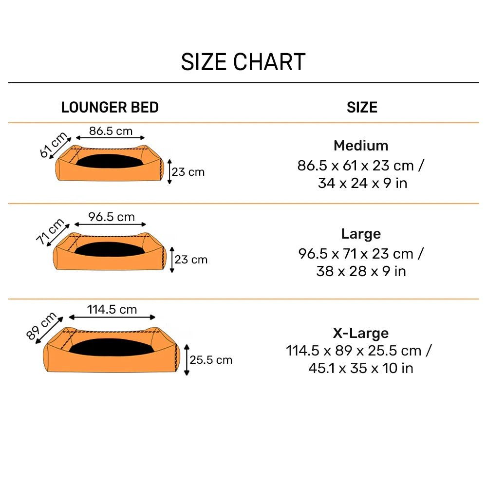 HUFT Sniff The Love Lounger Bed For Dog - Light Blue