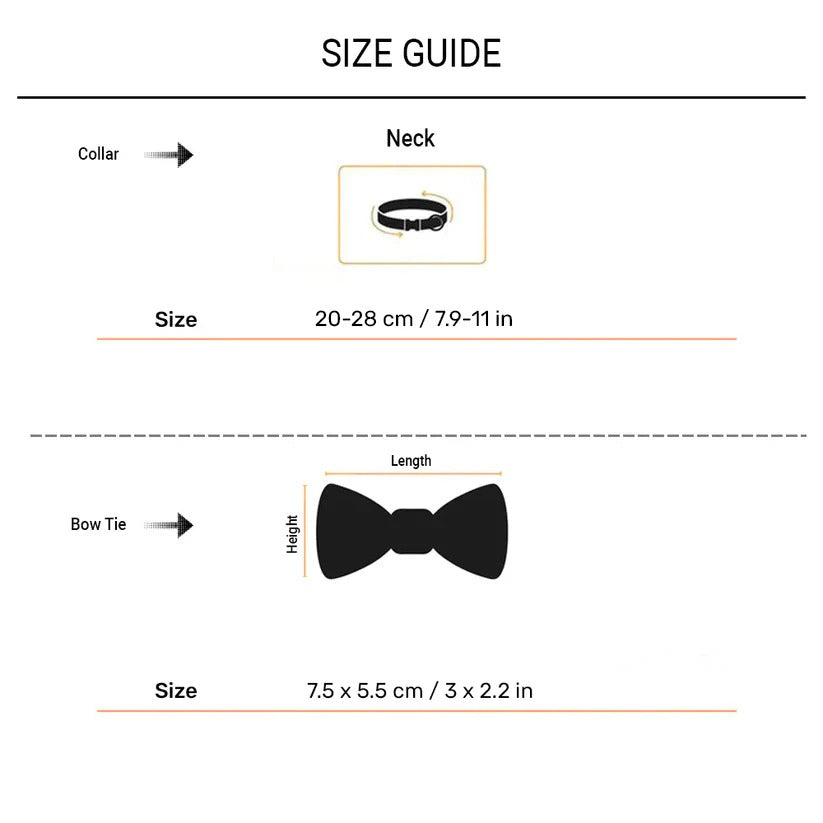 HUFT Regal Luxe Bow Tie With Strap For Cat - Purple