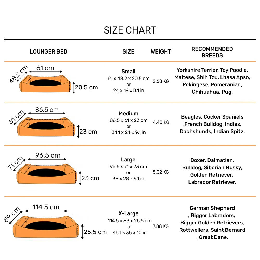 HUFT Bear Stripes Lounger Bed For Dog - Red & Ivory