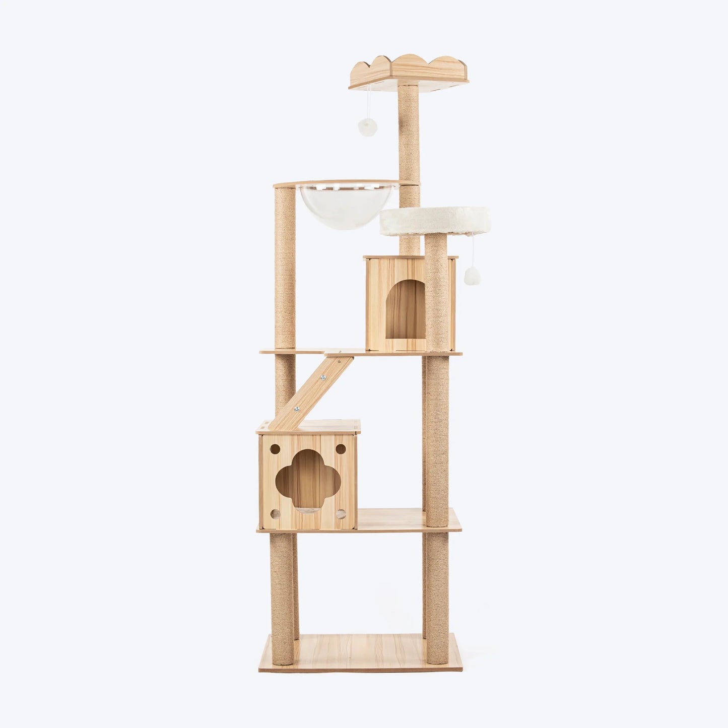 HUFT Woodsy Whiskers Multipurpose Cat Tree - Beige
