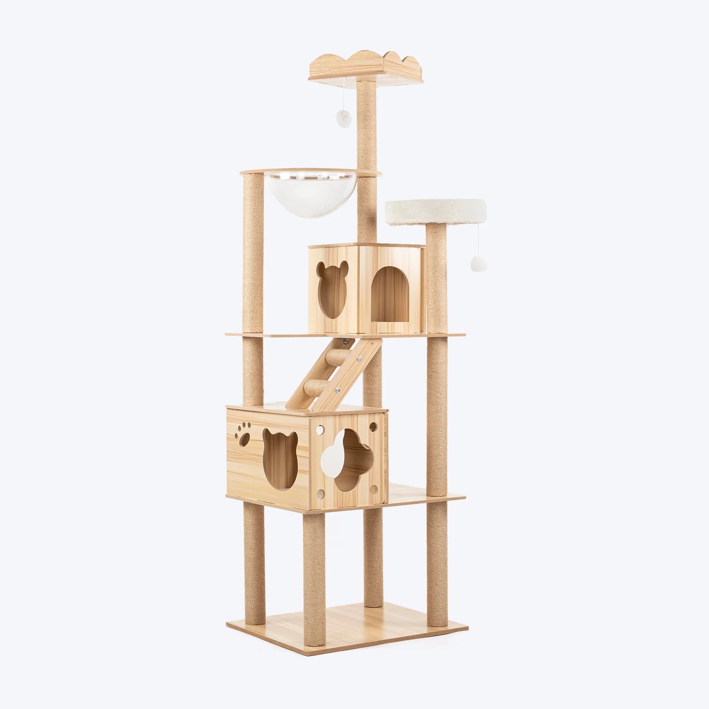 HUFT Woodsy Whiskers Multipurpose Cat Tree - Beige