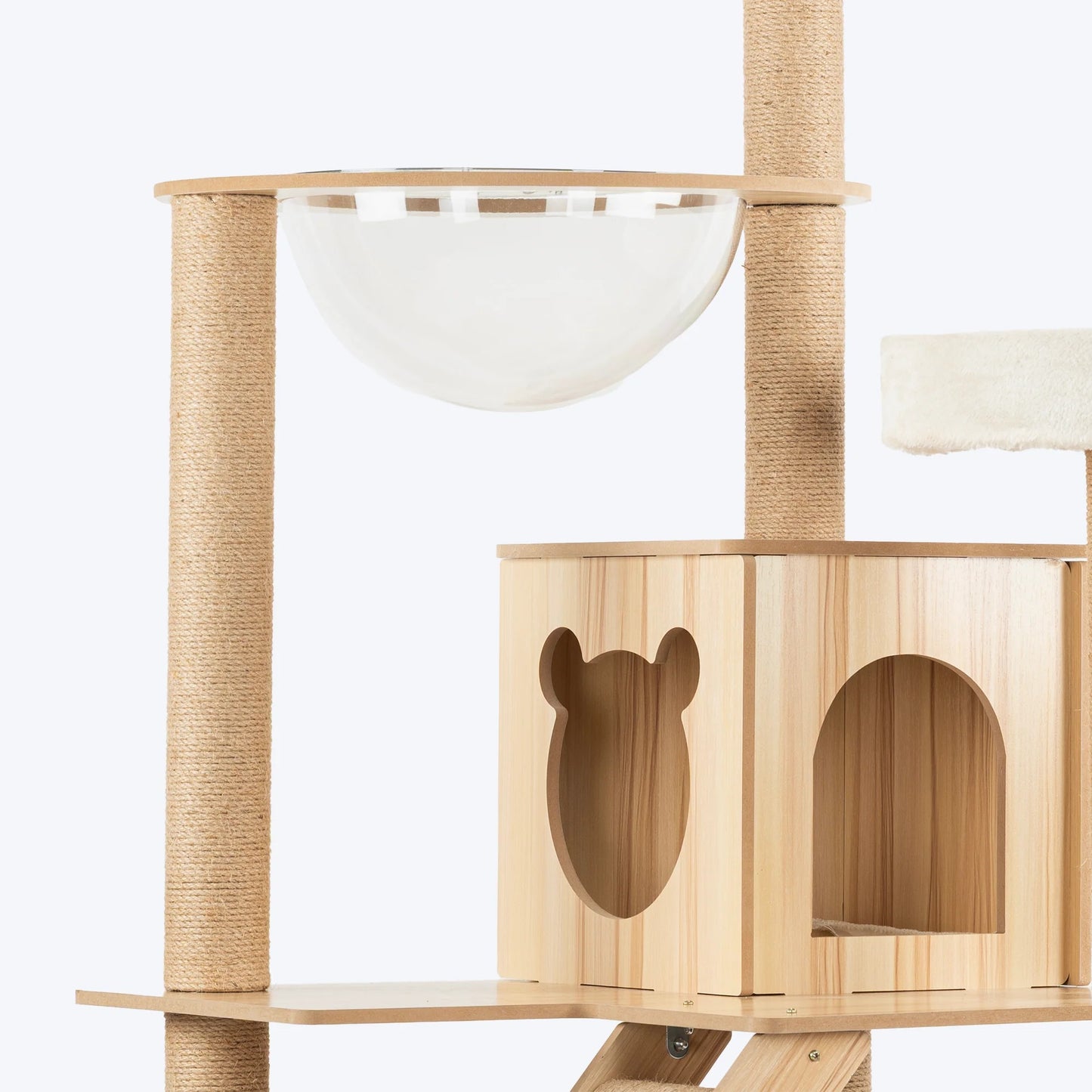 HUFT Woodsy Whiskers Multipurpose Cat Tree - Beige