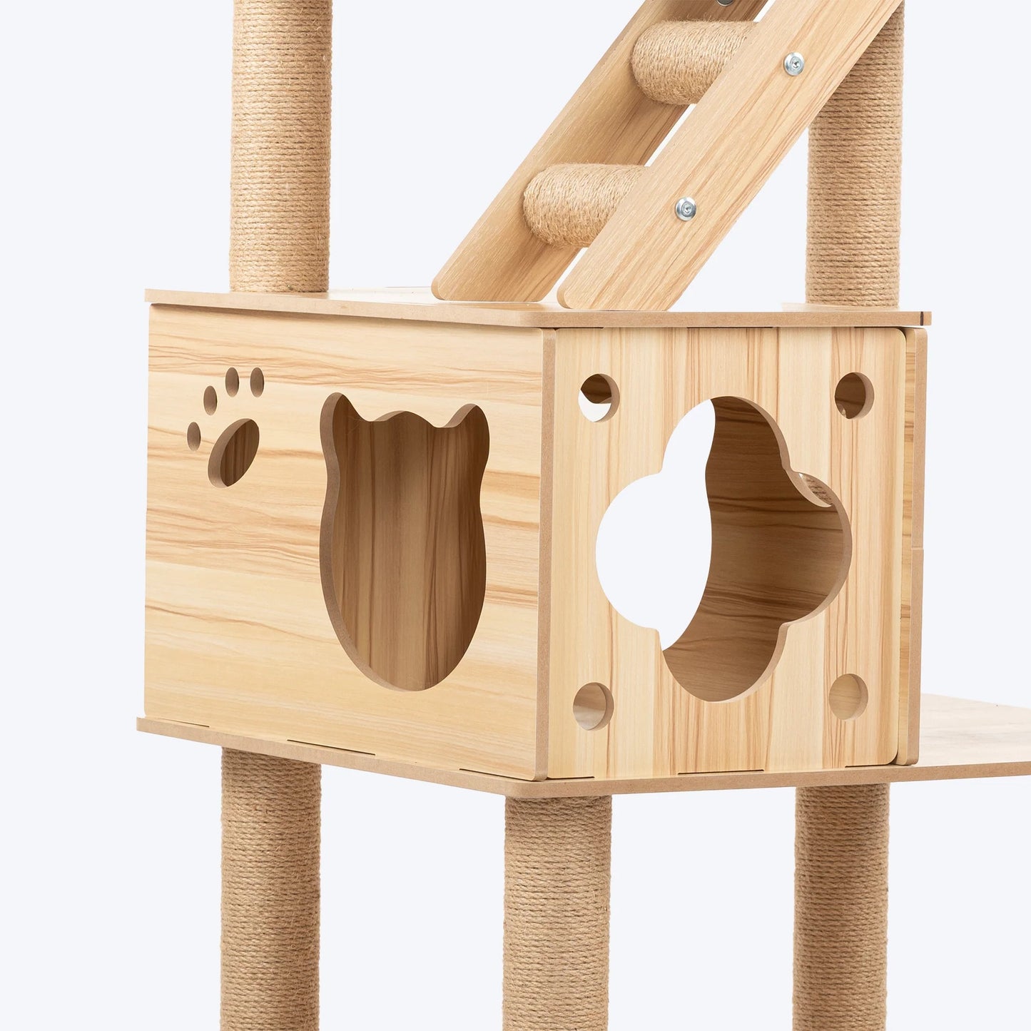 HUFT Woodsy Whiskers Multipurpose Cat Tree - Beige