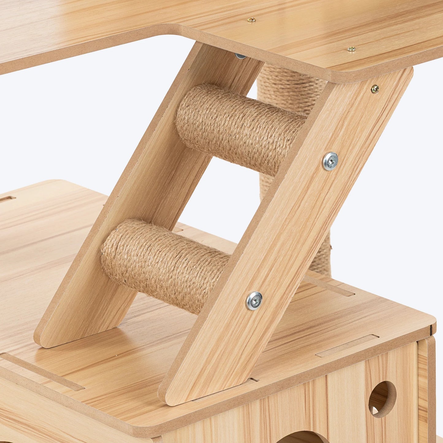 HUFT Woodsy Whiskers Multipurpose Cat Tree - Beige