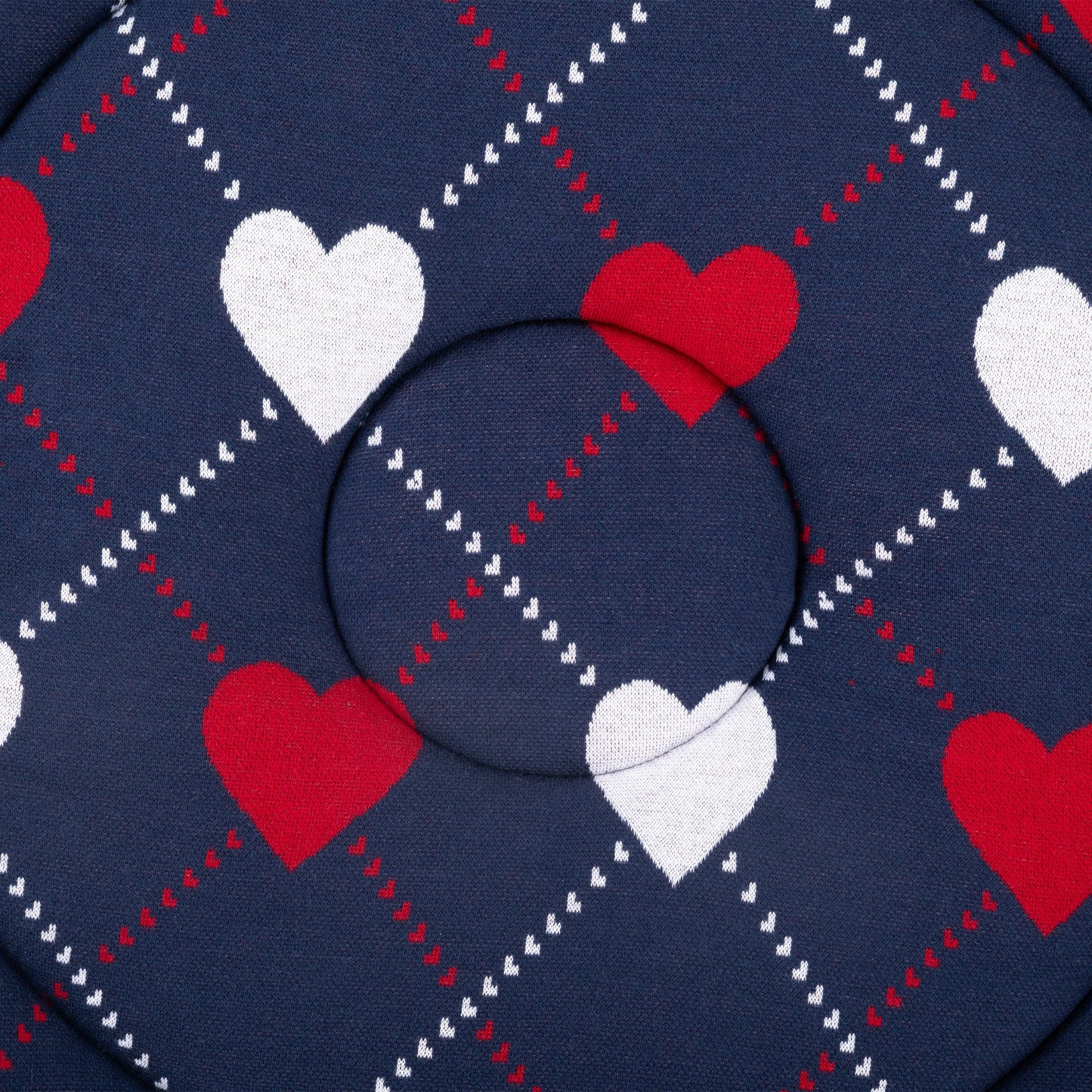 HUFT Embracing Heart Circular Dog Mat - Navy - M