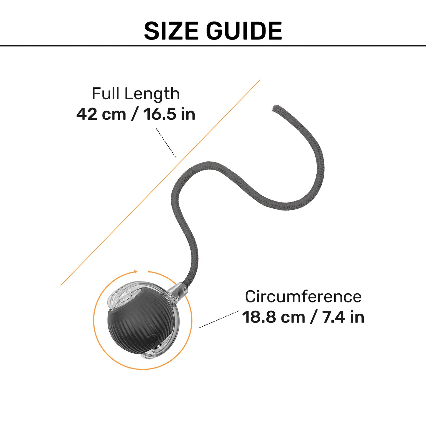 TLC Paw Sprint Interactive Ball With String For Cat - Assorted