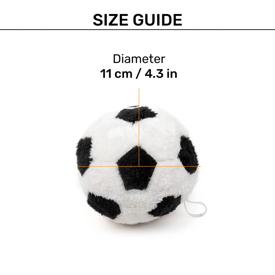 HUFT Plush Floofball With Squeaker For Dog - Black & White