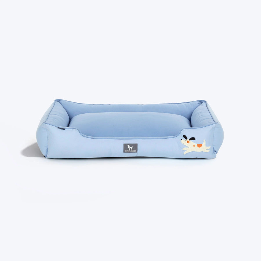 HUFT Doggie Classic Lounger Bed For Dog - Blue