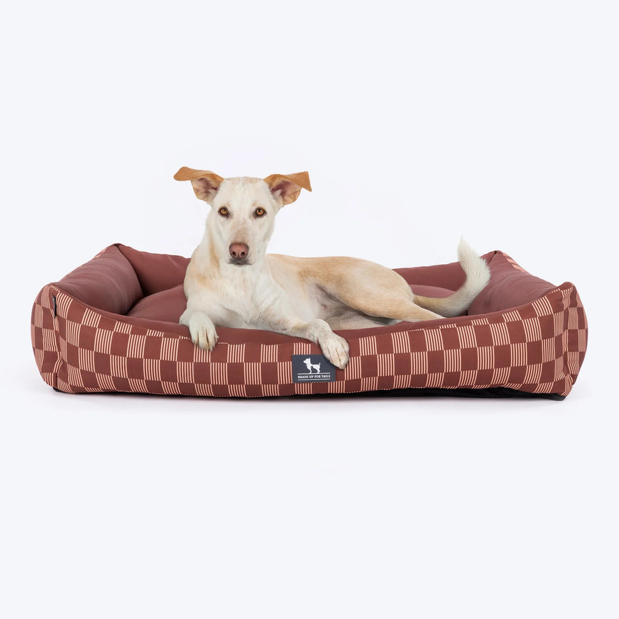 HUFT Walnut Weave Lounger Bed For Dog - Brown