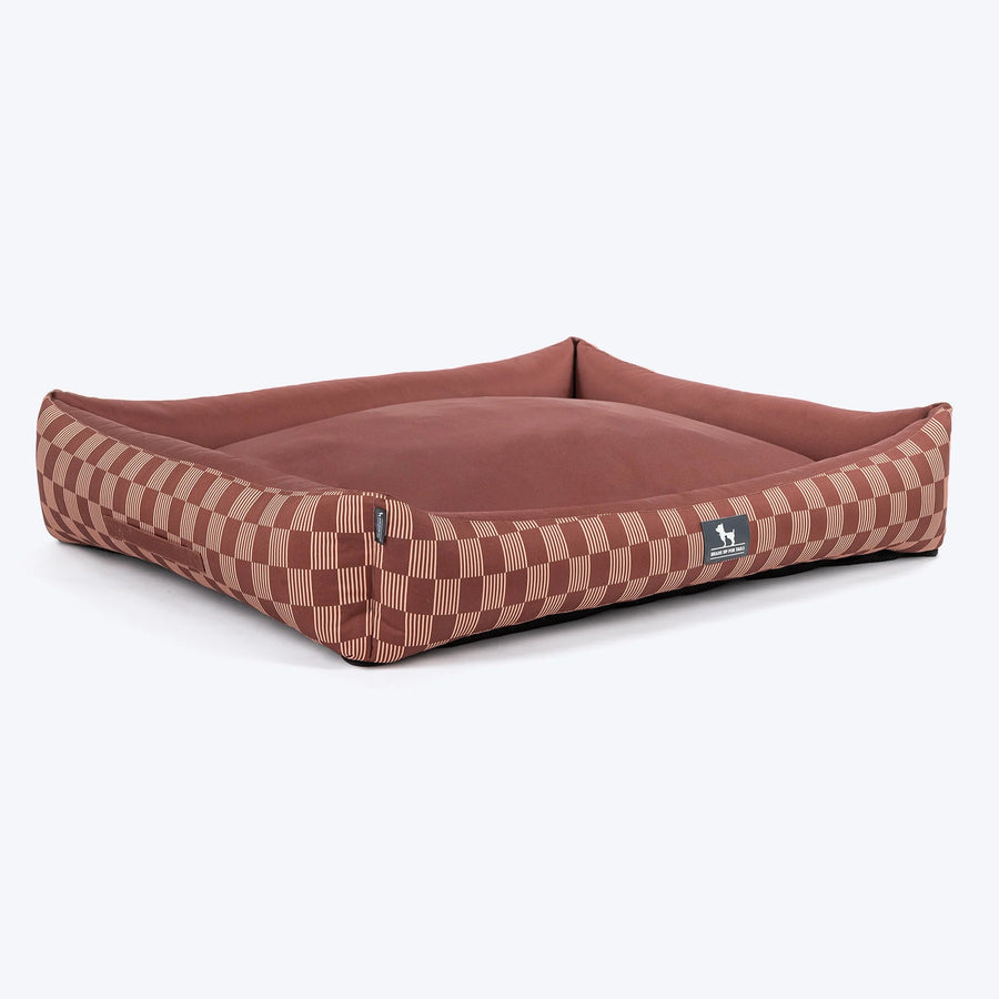 HUFT Walnut Weave Lounger Bed For Dog - Brown
