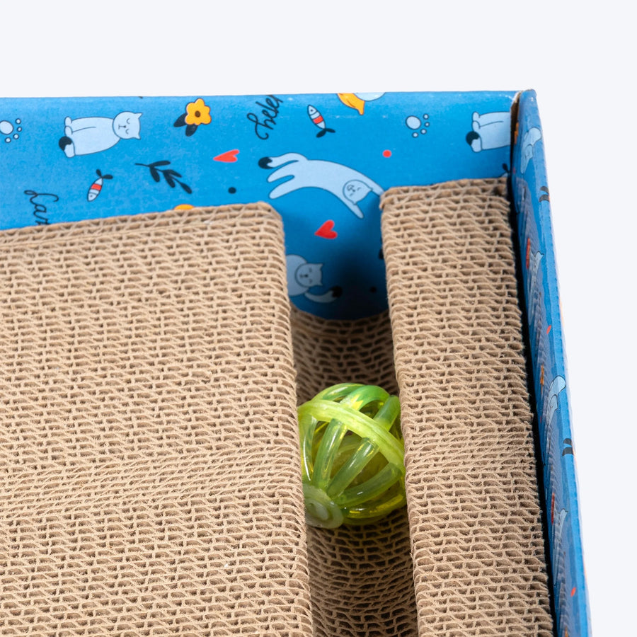 HUFT Play Lounge Scratcher For Cat - Blue