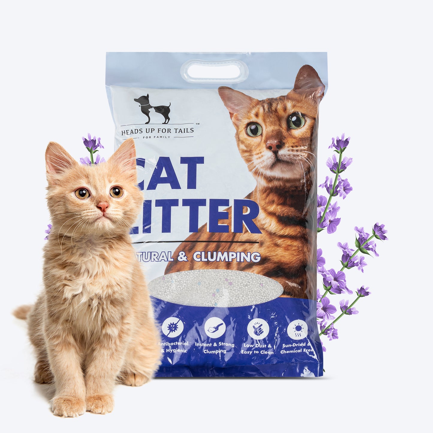 HUFT Natural & Clumping Cat Litter - Lavender - 5 kg