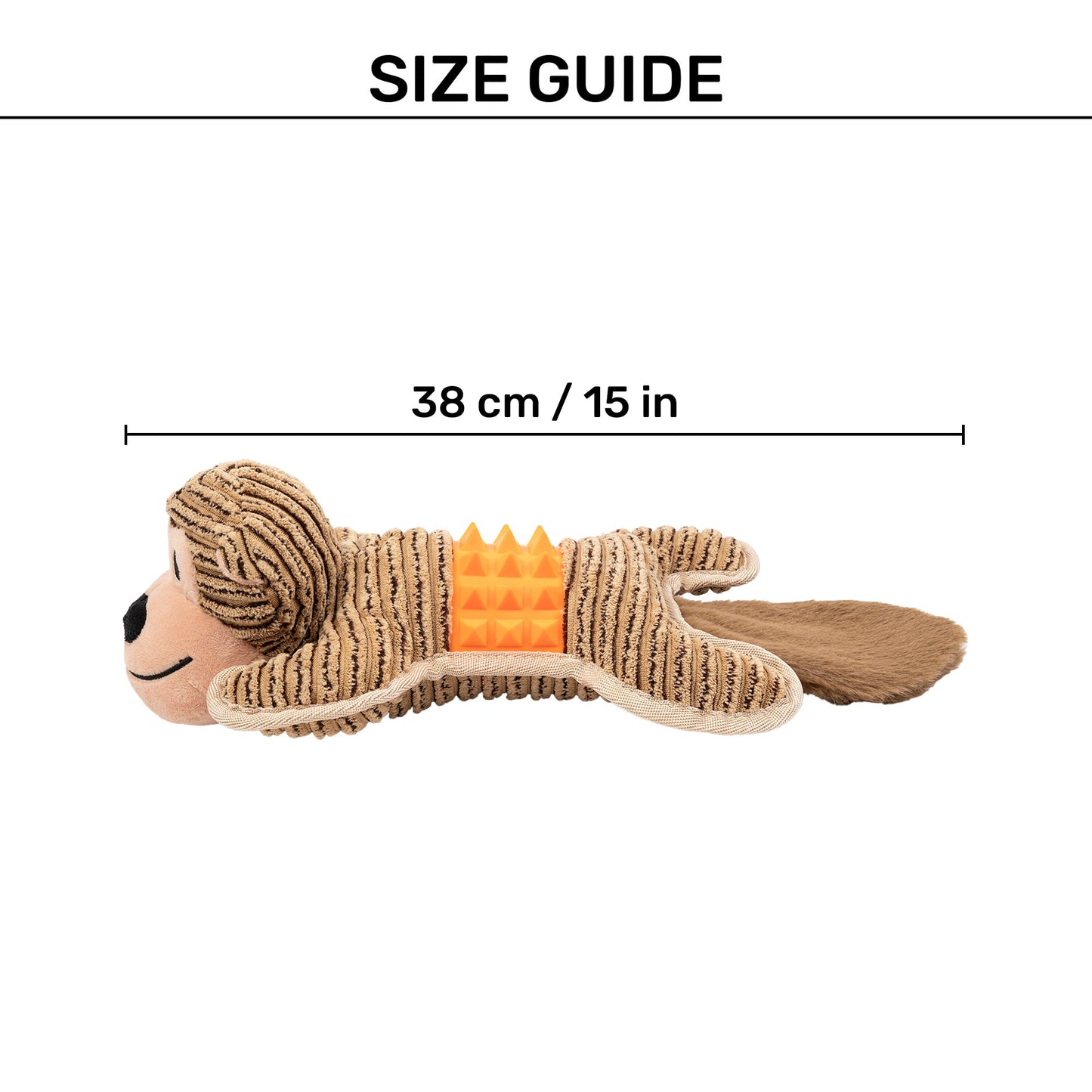 HUFT Chimpster Squeaky Chew & Cuddle Toy For Dog