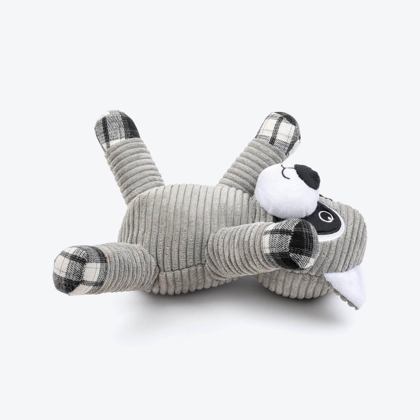 HUFT Bucky Beaver Squeaky Plush Toy For Dog - Grey