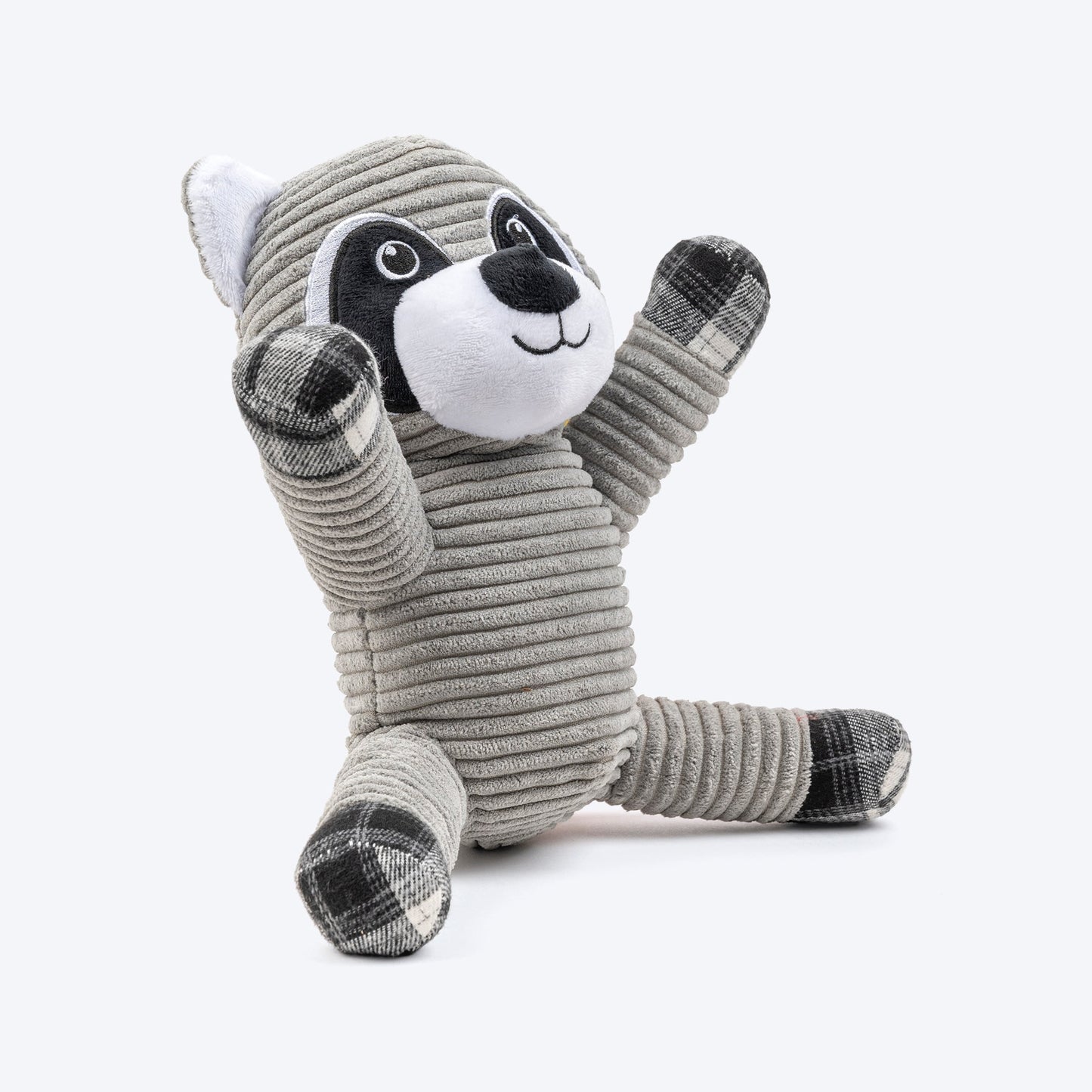 HUFT Bucky Beaver Squeaky Plush Toy For Dog - Grey