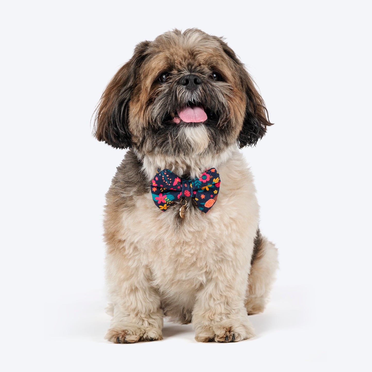 HUFT Bloomscape Printed Bow Tie For Small Dog - Navy
