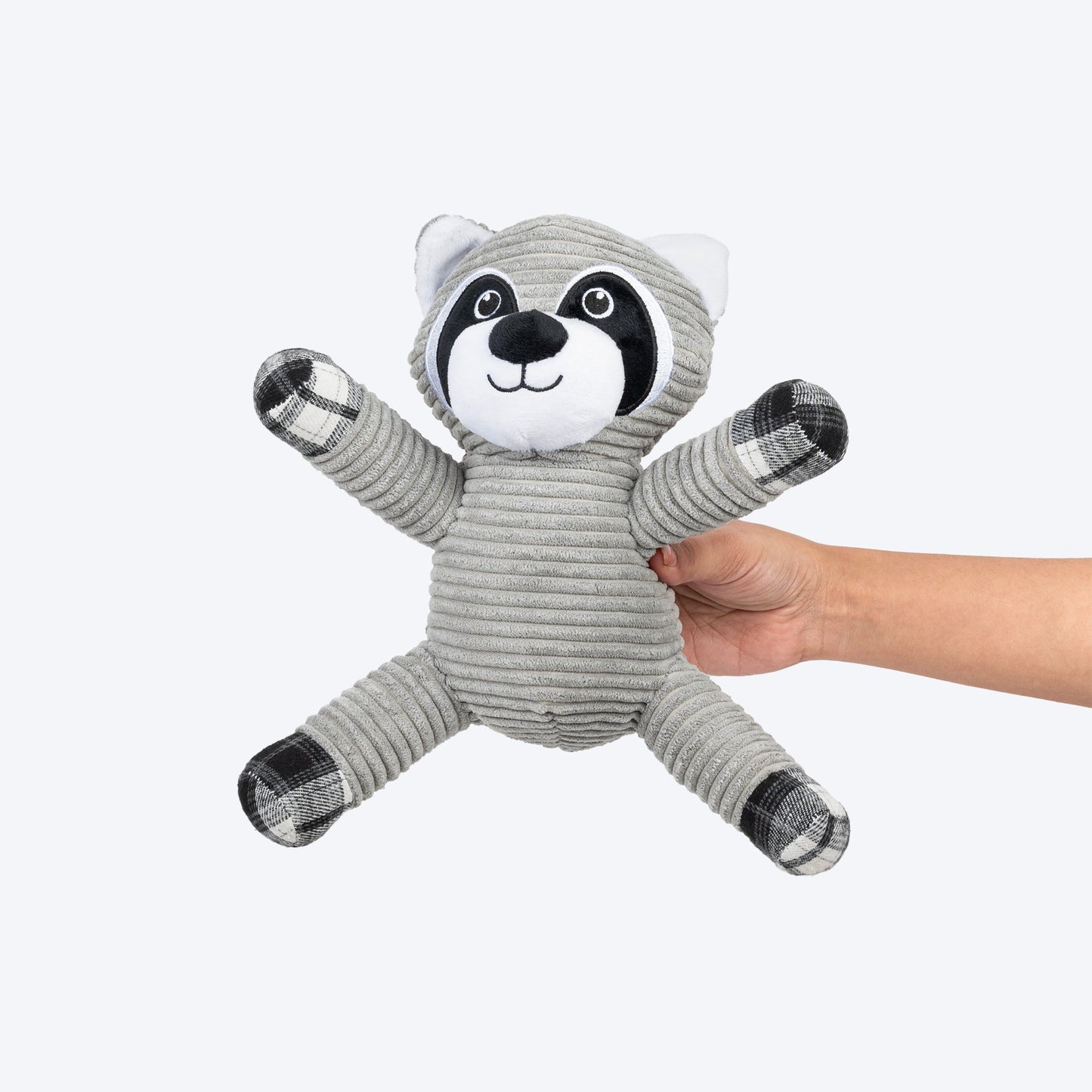 HUFT Bucky Beaver Squeaky Plush Toy For Dog - Grey