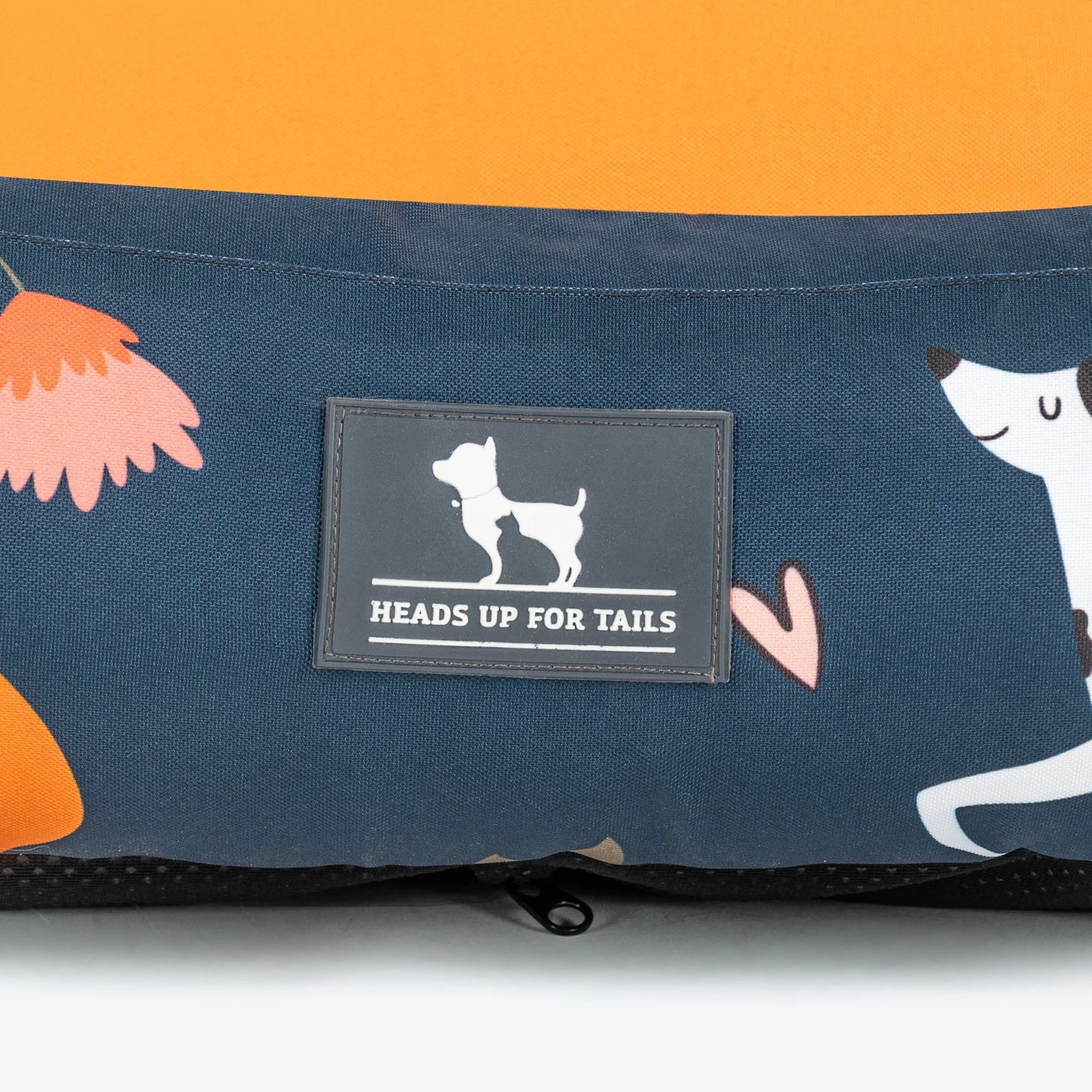 HUFT Dogs in Bloom Lounger Bed For Dog - Navy Blue