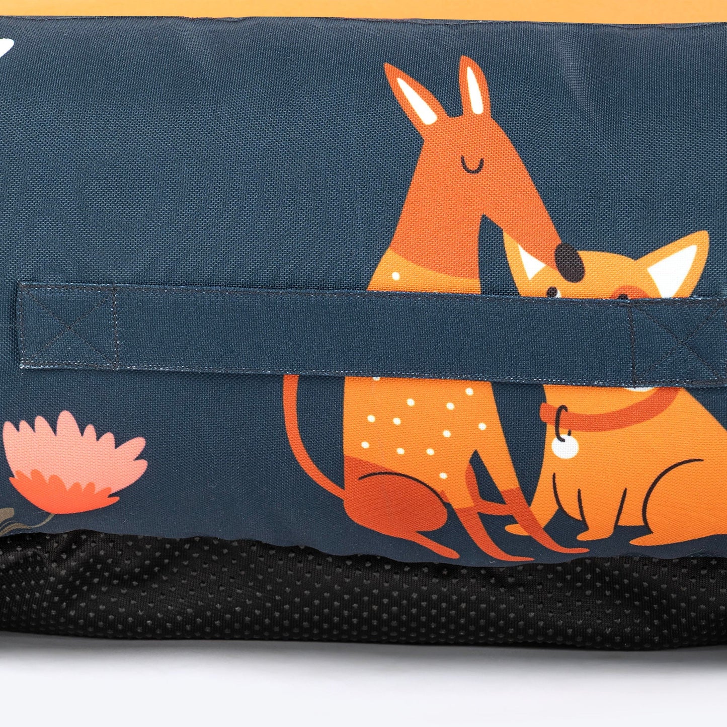 HUFT Dogs in Bloom Lounger Bed For Dog - Navy Blue