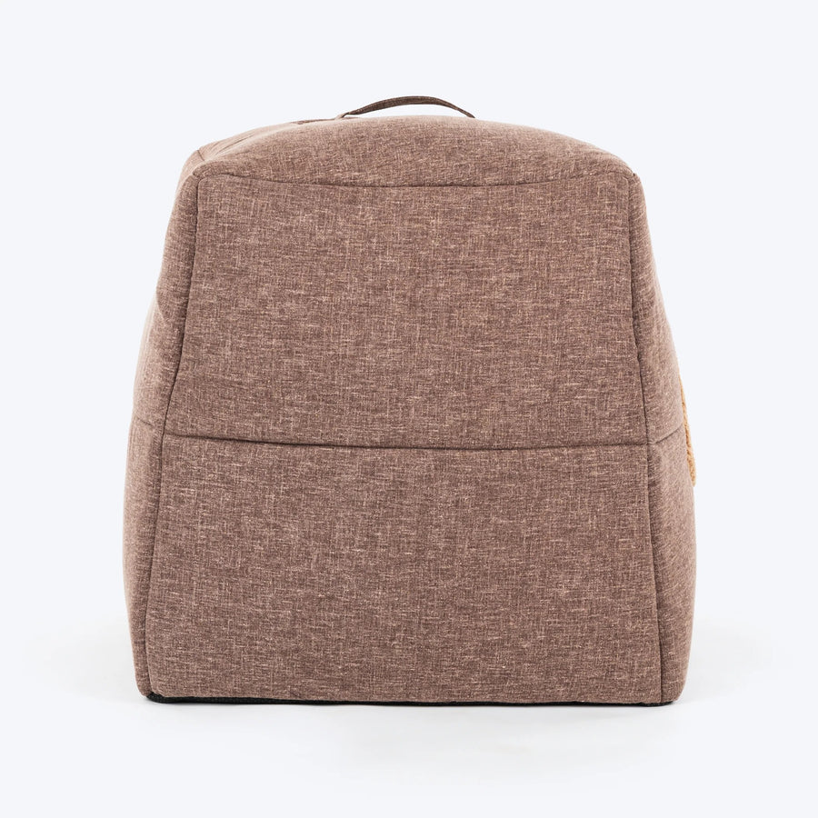 HUFT Furbulous Tent Bed For Cat - Brown & Beige