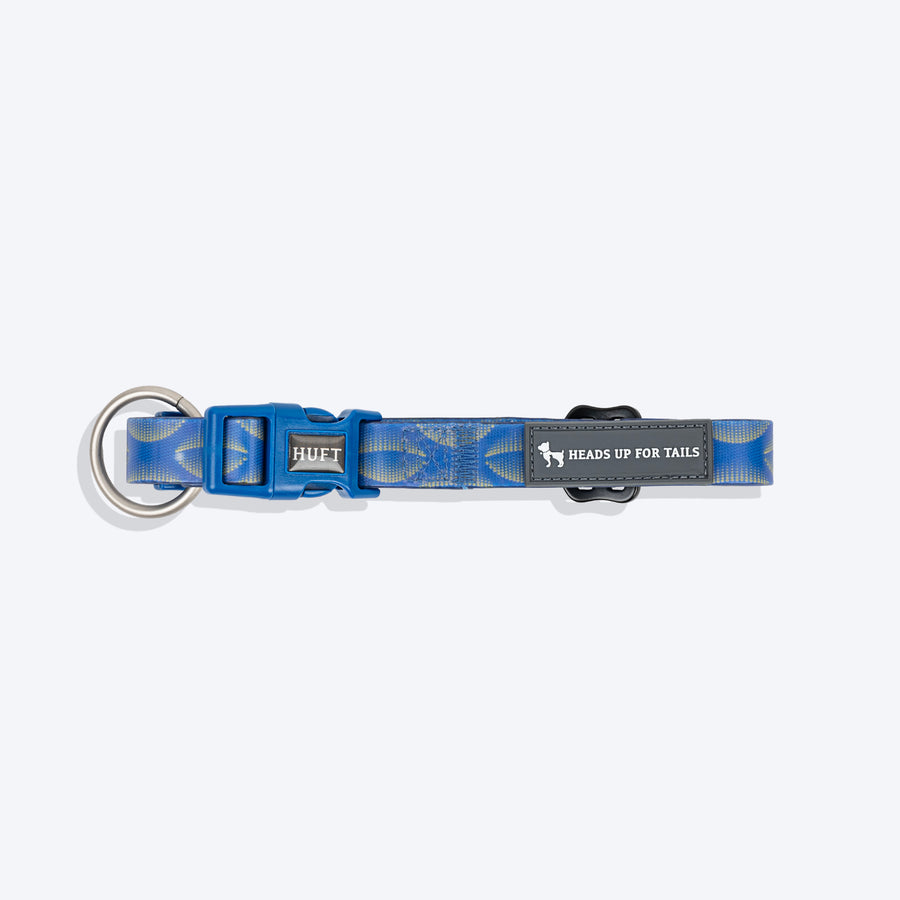 HUFT Oval Opulence Waterproof Collar For Dog - Blue