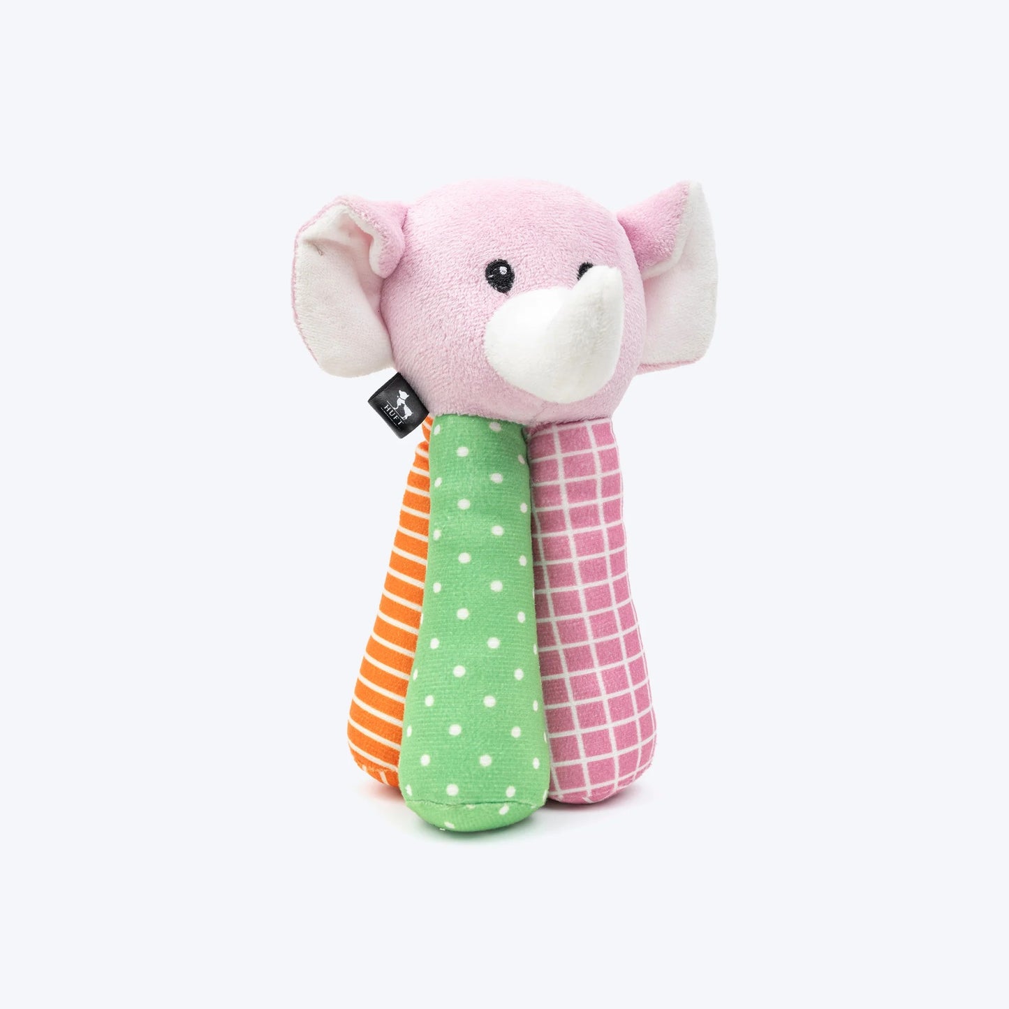 HUFT Crinkly Tusker Squeaky Plush Toy For Small Dog - Multicolor