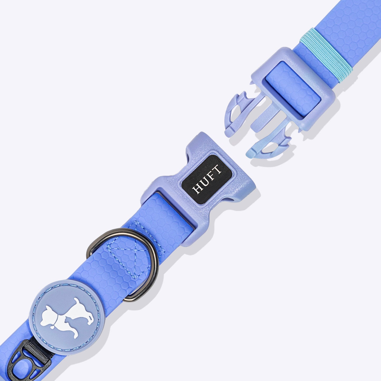 HUFT Hive Harmony Waterproof Collar And Leash Set For Dog - Blue