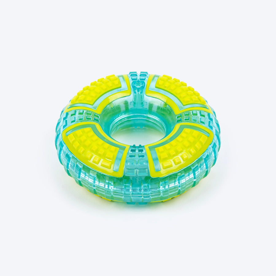 Dash Dog Extreme Play Squeaky Ring Toy For Dog - Green