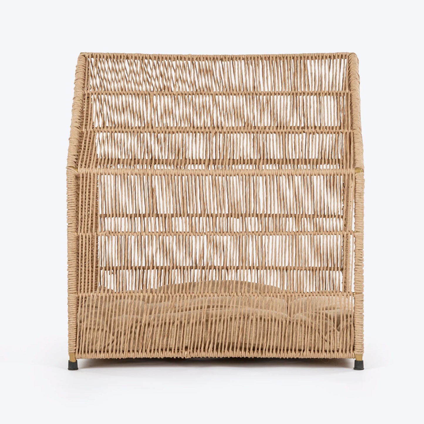 HUFT Furry Fort Hut With Cushion For Cat - Beige