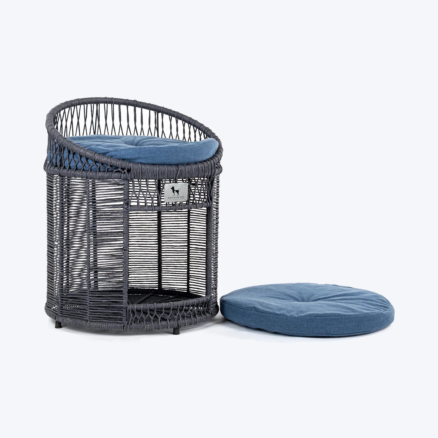 HUFT Furry Friends Double Seat Chair With Cushions For Cat - Charcoal