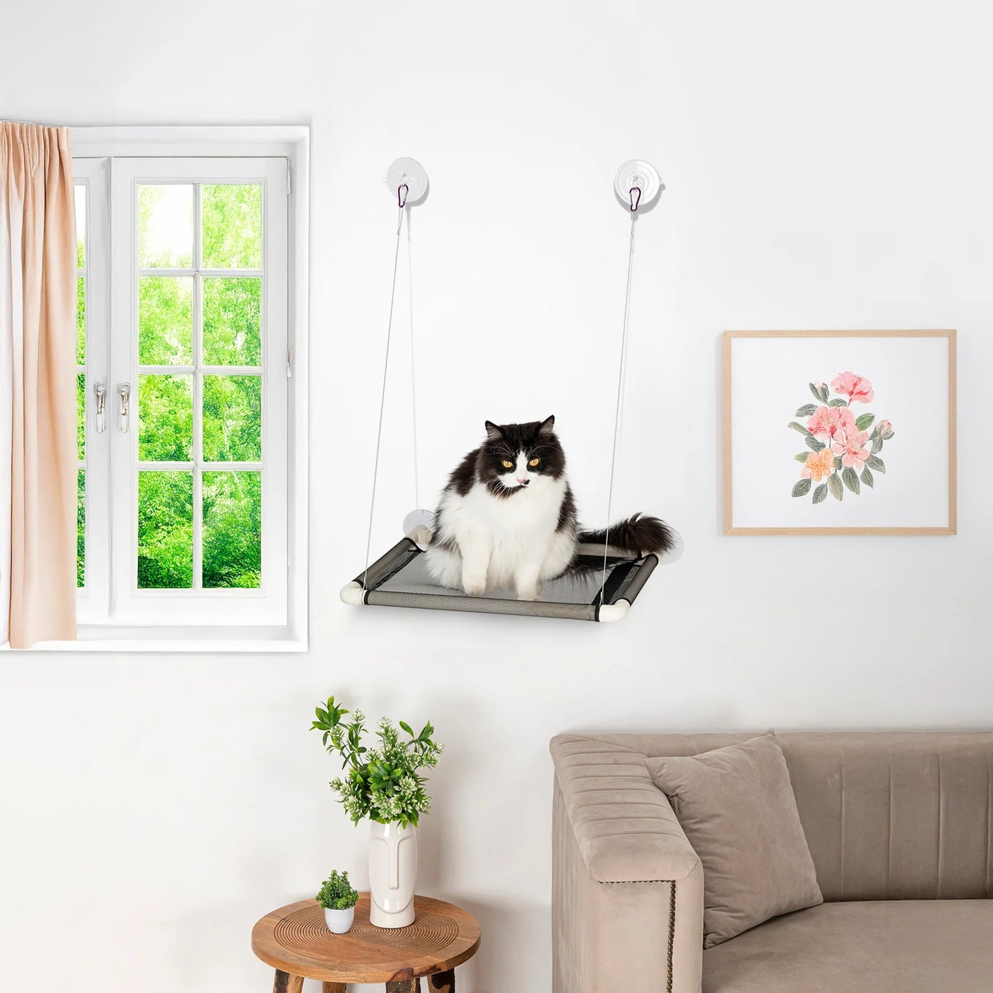 HUFT Purrch Spot Hammock For Cat - Black