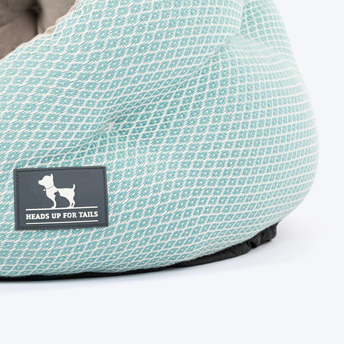 HUFT Purrfect Perch Bed With Fish Plush Toy For Cat & Puppy - Light Blue & Grey